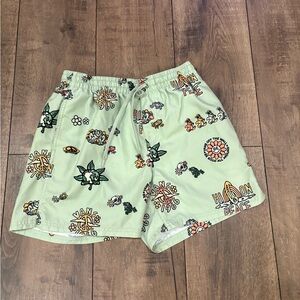 Vans Light Green Graphic Athletic Shorts